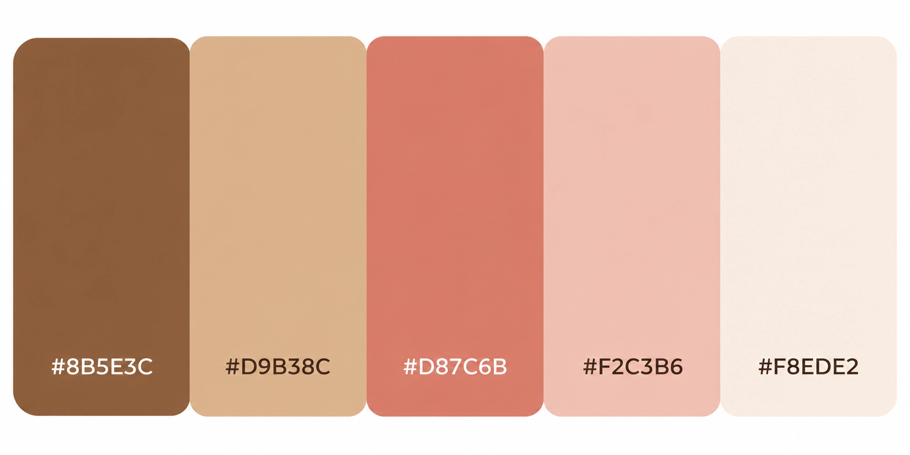 Warm Earthy Blush Color Palette – Brown, Beige, Terracotta & Pink